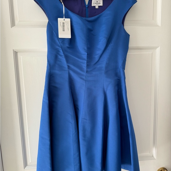 J Mendel Blue Silk Mini Dress - Picture 4 of 9